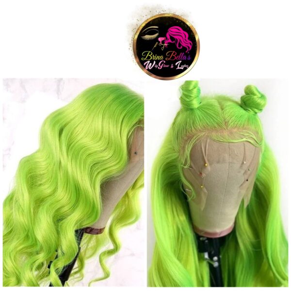 Lucky Green lace front human hair wig 13x4