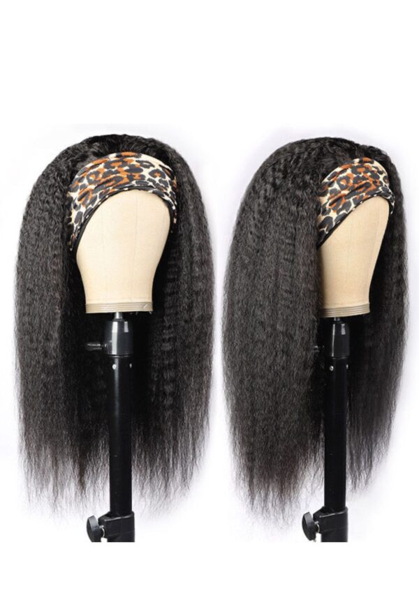 Kinky Straight Cheap Headband Wigs Human Hair Half Wigs