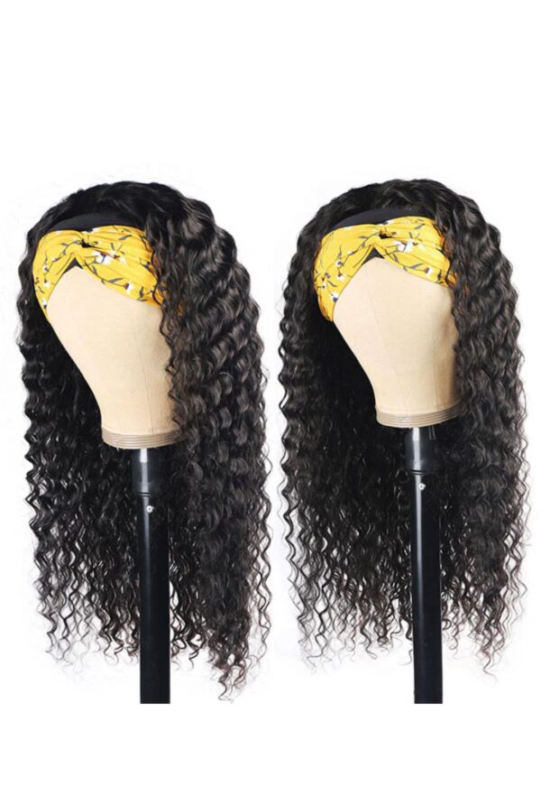 Hair Deep Wave Human Hair Headband Wig