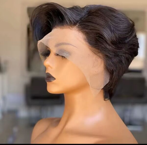 Pixie cut human hair 8”