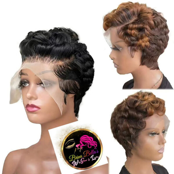 Pixie styled cut wig