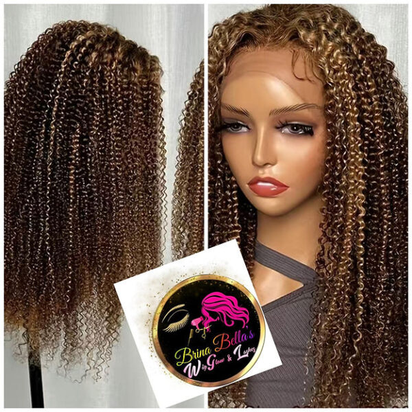 Blonde kinky 13x4 human hair wig