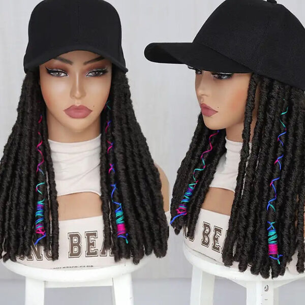 Baseball cap with dreadlocks & accessories